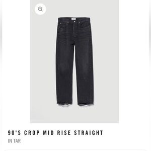 AGOLDE 90’s Crop Mid Rise Loose Straight SZ 25